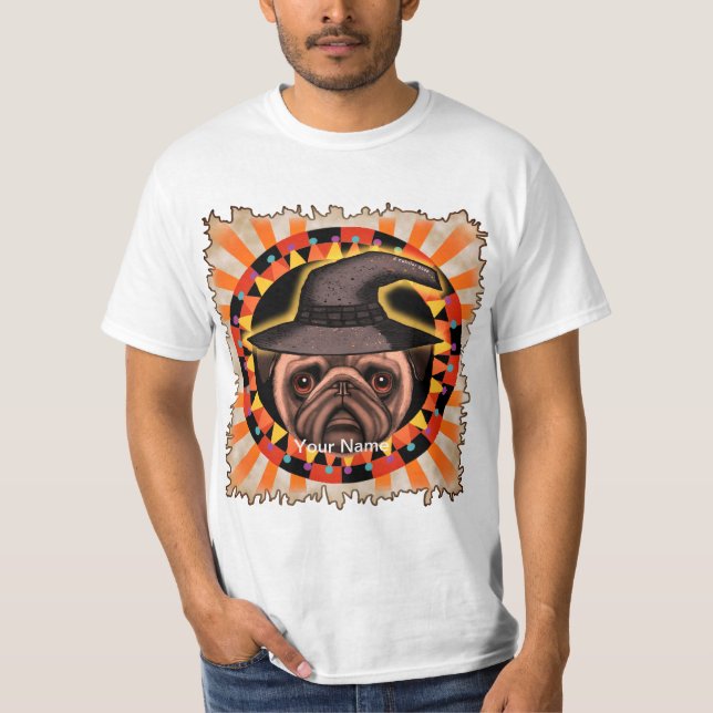 Camiseta Bruja Pug  (Anverso)