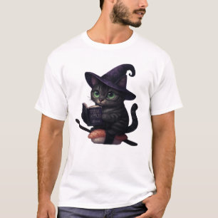 Camiseta Bruja Purr-rmesan - Sticker de Gato Kawaii Sushi O