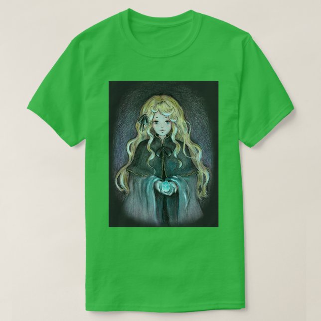 Camiseta Bruja rubia con cristal brillante (Diseño del anverso)