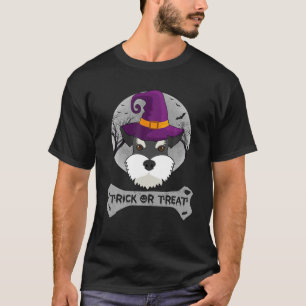 Camiseta Bruja Schnauzer Trick O Tremendo Perro Halloween