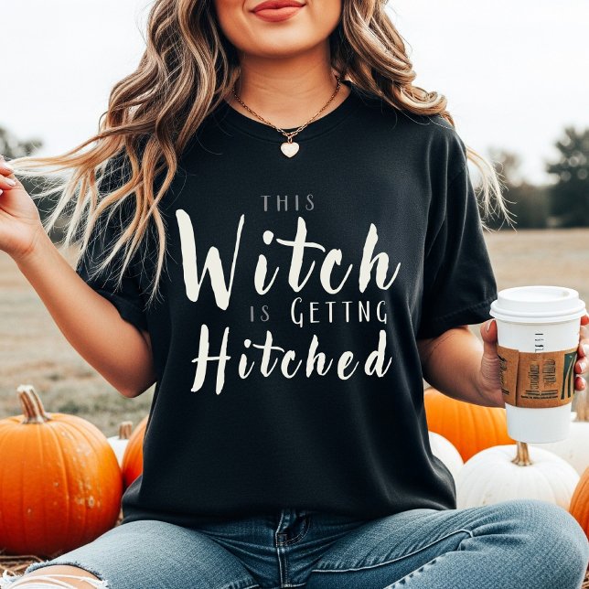 Camiseta Bruja Se Casa Novia De Halloween Negra (Subido por el creador)