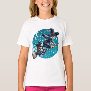 Camiseta Bruja sobre ruedas: Halloween Magic con un moderno