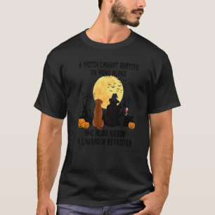 Camiseta Bruja Vino Y Mamá Perro Retriever De Labrador Hall