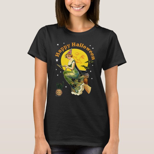 Camiseta Bruja Vintage de Halloween (Anverso)