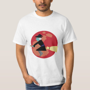 Camiseta Bruja volando de noche