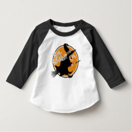 Camiseta Bruja volando en Broomstick Feliz Halloween
