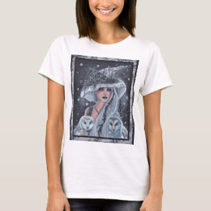 Camiseta bruja y búho de Halloween