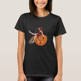 Camiseta Bruja y calabaza