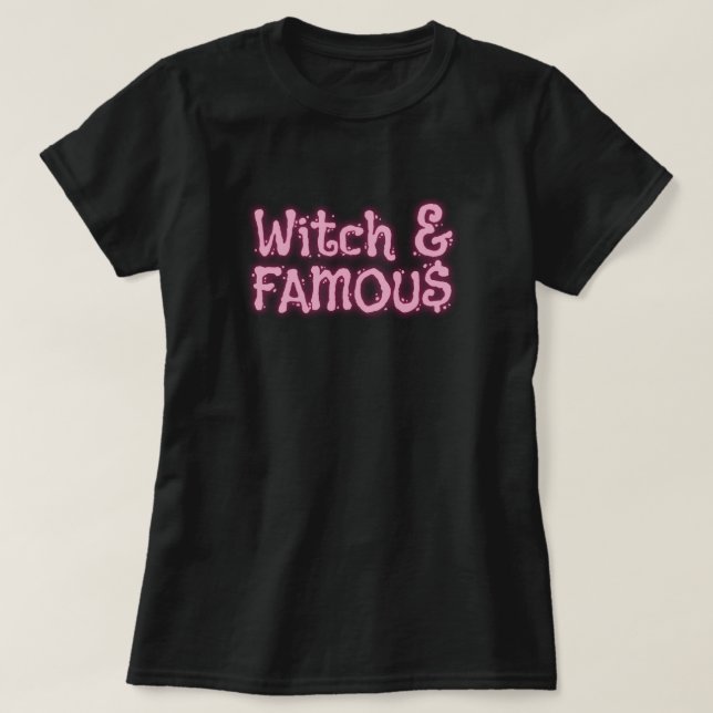 Camiseta Bruja y Famosa Halloween (Diseño del anverso)
