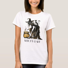 Camiseta Bruja y gato