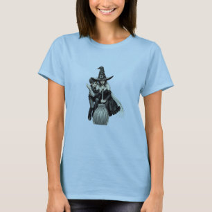 Camiseta Bruja y niño de Halloween: Dúo mágico oscuro