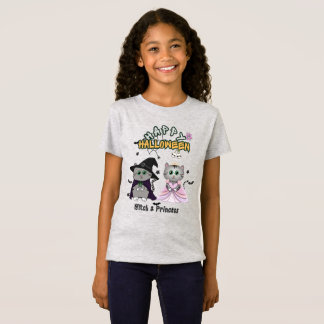 Camiseta Bruja y Princesa Gráfico Feliz Halloween