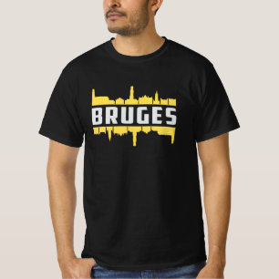 Camiseta Brujas Bélgica City Skyline Cityscape Funny Gift