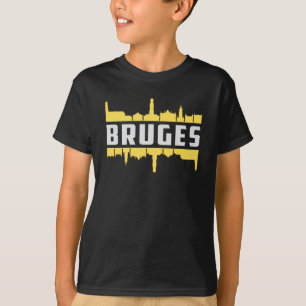 Camiseta Brujas Bélgica City Skyline Cityscape Funny Gift
