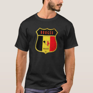 Camiseta Brujas Belgique Armoiries Drapeaux Ville Brugge Ca