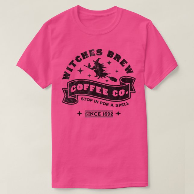 Camiseta Brujas Brew Café Salem 1692 Funny Halloween Wit (Diseño del anverso)