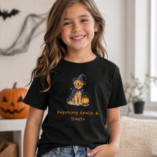 Camiseta Brujas con hechizos adorables de Halloween Retriev