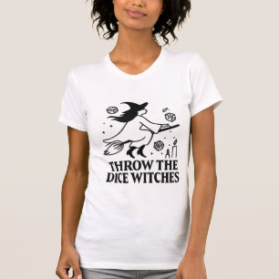 Camiseta Brujas de Halloween lanzan los dados Gamer espeluz