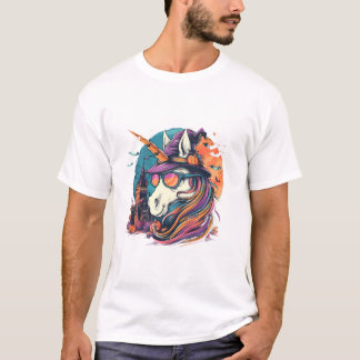 Camiseta Brujas de Murciélagos Unicornio de Halloween