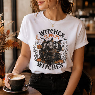Camiseta Brujas Feministas De Halloween Apoyan A Las Brujas