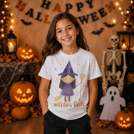 Camiseta Brujas Lindas Regentan Pequeña Bruja Halloween