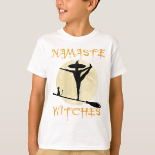 Camiseta Brujas Namaste - Mujeres Yoga de Halloween 