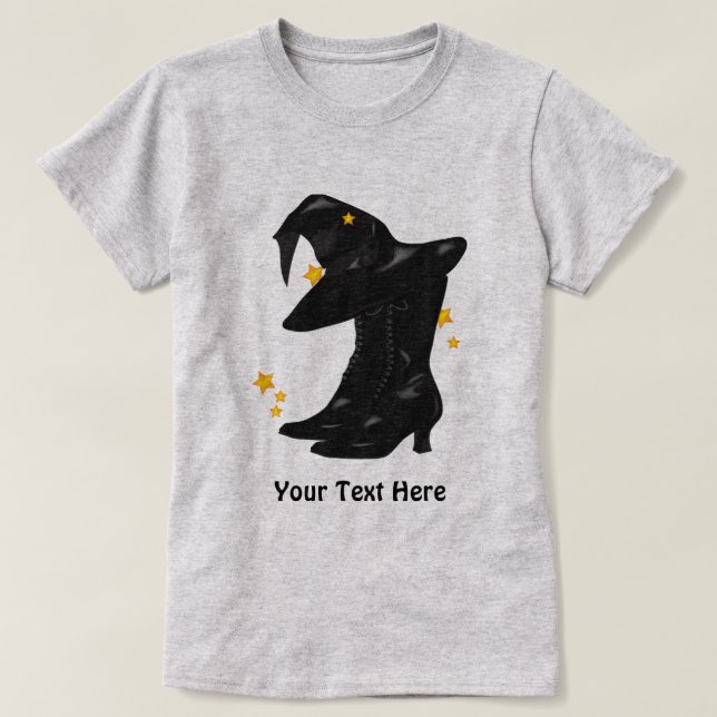Camiseta Brujas Personalizado Gray (Diseño del anverso)