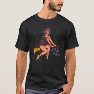 Camiseta Brujas Vibes Volando Brujas En Halloween