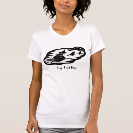 Camiseta brujas voladoras espeluznantes en halloween