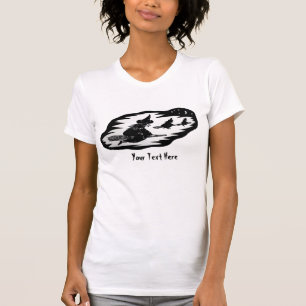 Camiseta brujas voladoras espeluznantes en halloween