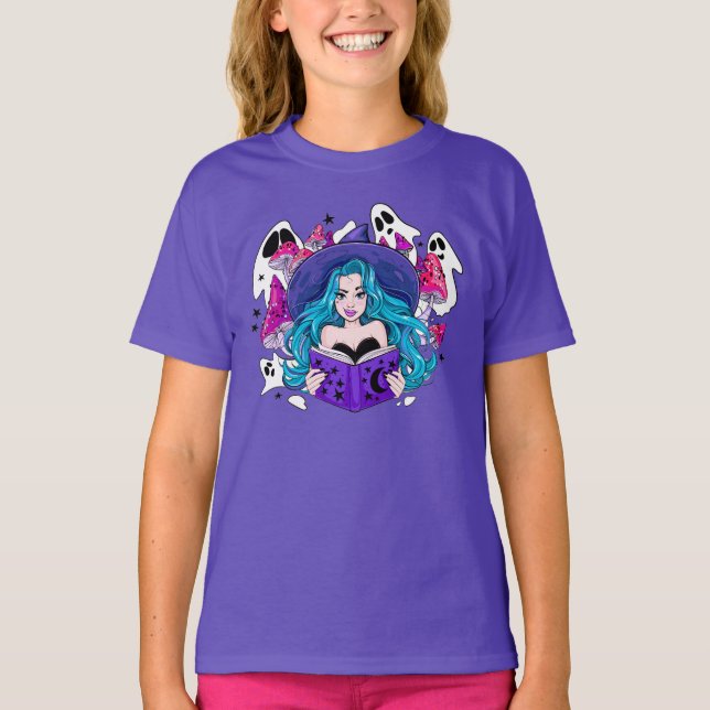 Camiseta Brujas y Fantasmas de Halloween (Anverso)