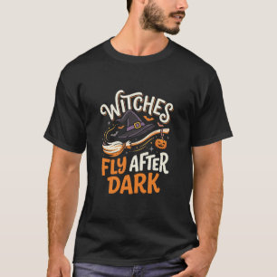 Camiseta Brujería de Escoba de Bruja de Halloween