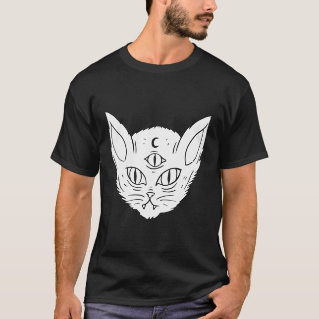 Camiseta Brujería de gato malvado Wicca Occult Witch Esoter (Anverso)