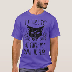 Camiseta Brujería de gato negro oculte de gato pagano Wicca