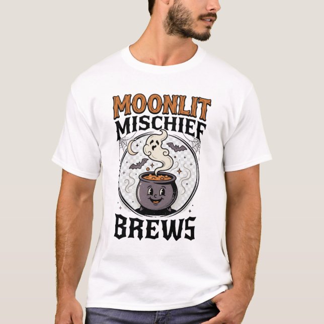 Camiseta Brujería de Luna de Halloween (Anverso)