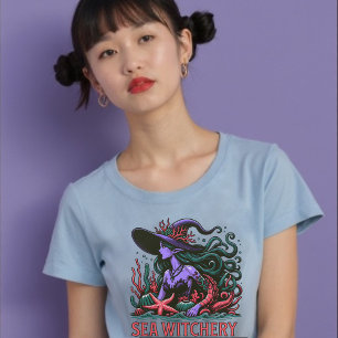 Camiseta Brujería de mar Sirena de pulpo Playa