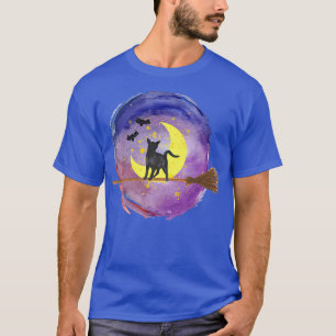Camiseta Brujería Gato Negro Halloween Noche Skyys para Niñ