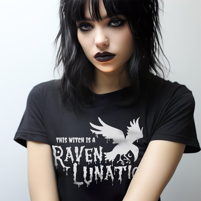 Camiseta Brujería gótica raven Gótico lunático bruja (Subido por el creador)