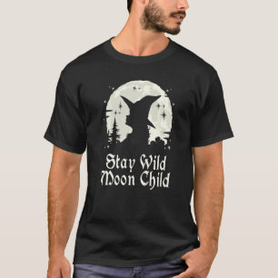 Camiseta Brujería Wiccan Witch Stay Wild Moon Child