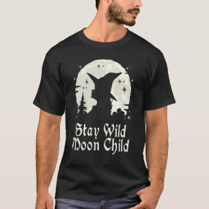 Camiseta Brujería Wiccan Witch Stay Wild Moon Child