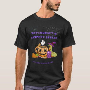 Camiseta "Brujería y ortografía serpenteante" Funny Hallowe
