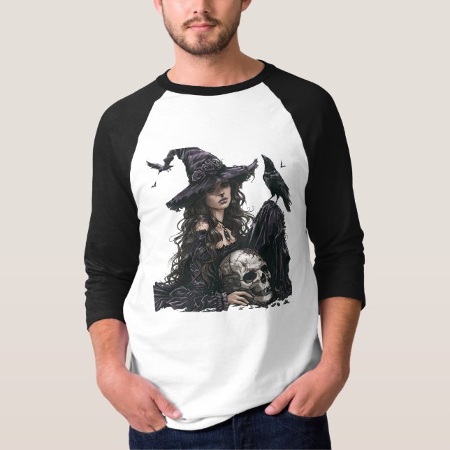 Camiseta Brujería y tienda de arte triste fantasma del crán (Anverso)