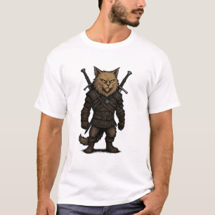 Camiseta Brujo Gato – Guerrero de Fantasía Medieval