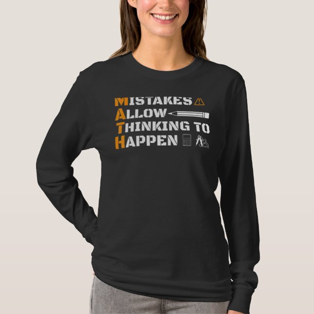Camiseta brújula calculadora de lápiz matemático (Anverso)