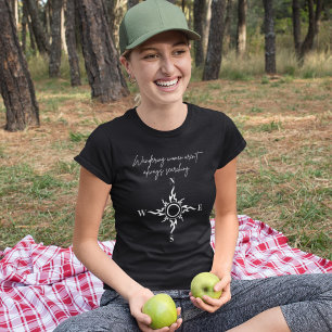 Camiseta Brújula de Mujeres Errantes Motivacionales Moderna