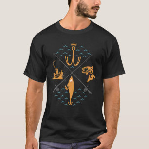 Camiseta Brújula de Pescador Día del Padre Accesorios de Pe