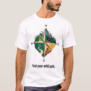 Camiseta Brújula del Navegador de Senderos