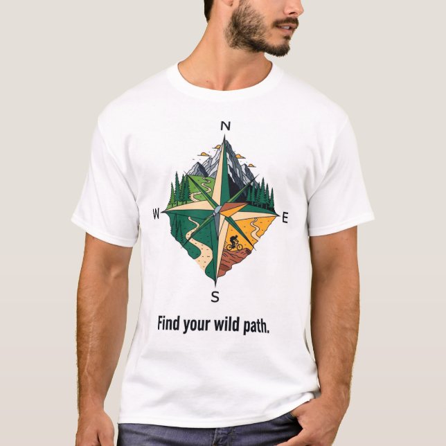 Camiseta Brújula del Navegador de Senderos (Anverso)