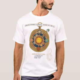 Camiseta Brújula divertida del sistema solar steampunk vint
