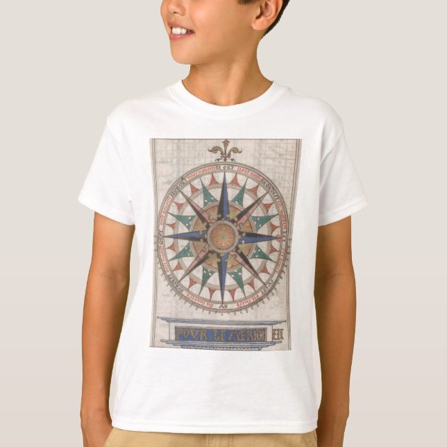 Camiseta Brújula náutica histórica (1543) (Anverso)